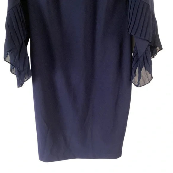 DKNY Pleated Bell Sleeve Sheath Dress 10 NWT - Picture 4 of 11